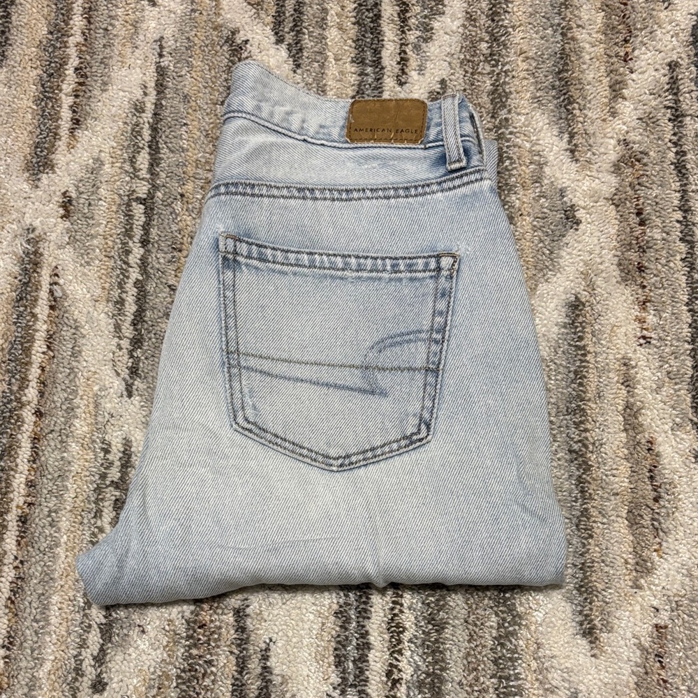 American Eagle Outfitters Light Wash Blue High-Rise Jeans